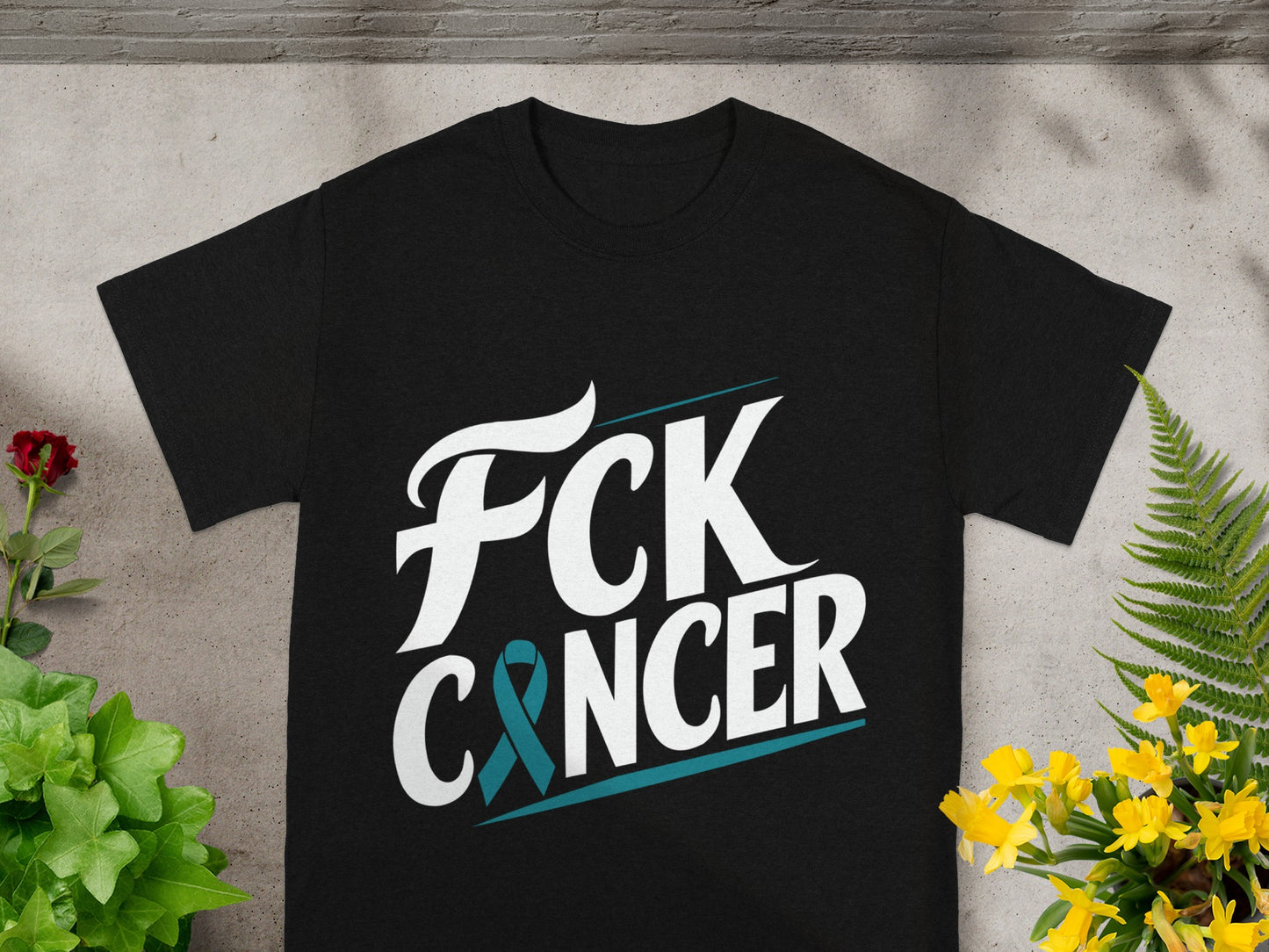 Fck Cancer Awareness Support Bold Statement Shirt