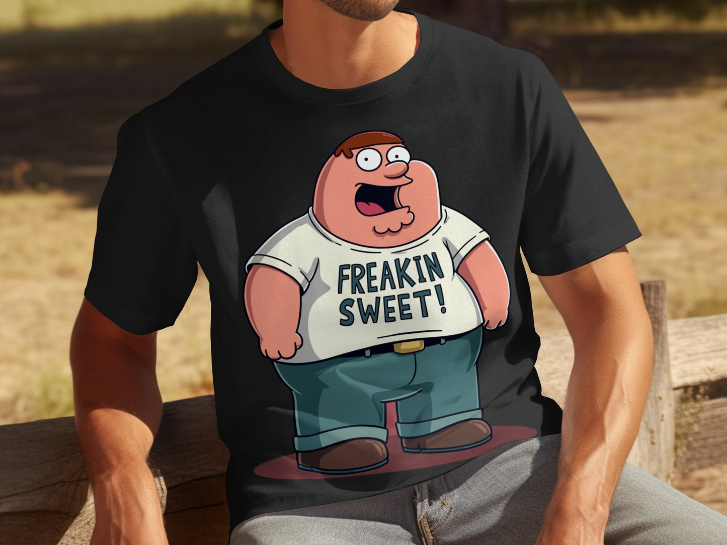 Freakin Sweet Cartoon Character Graphic T-shirt
