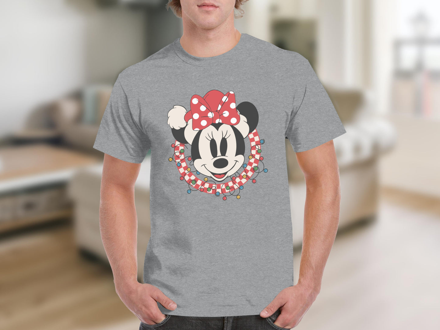 Minnie Mouse Christmas Lights Graphic T-Shirt