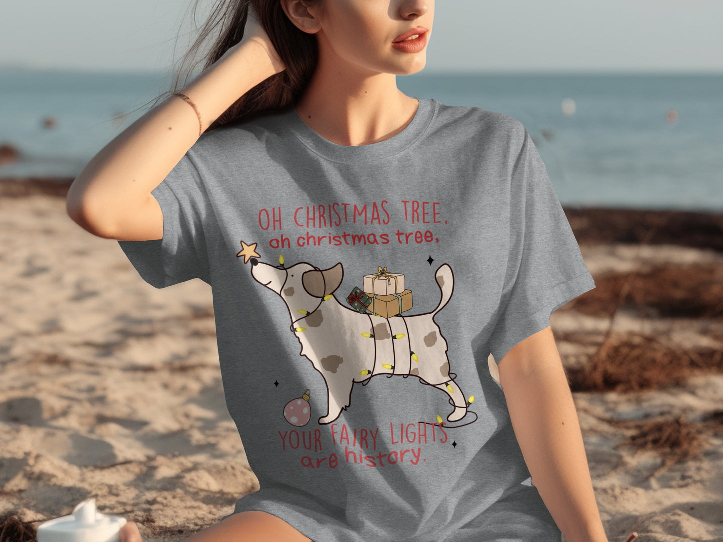 Oh Christmas Tree Fairy Lights History T-Shirt