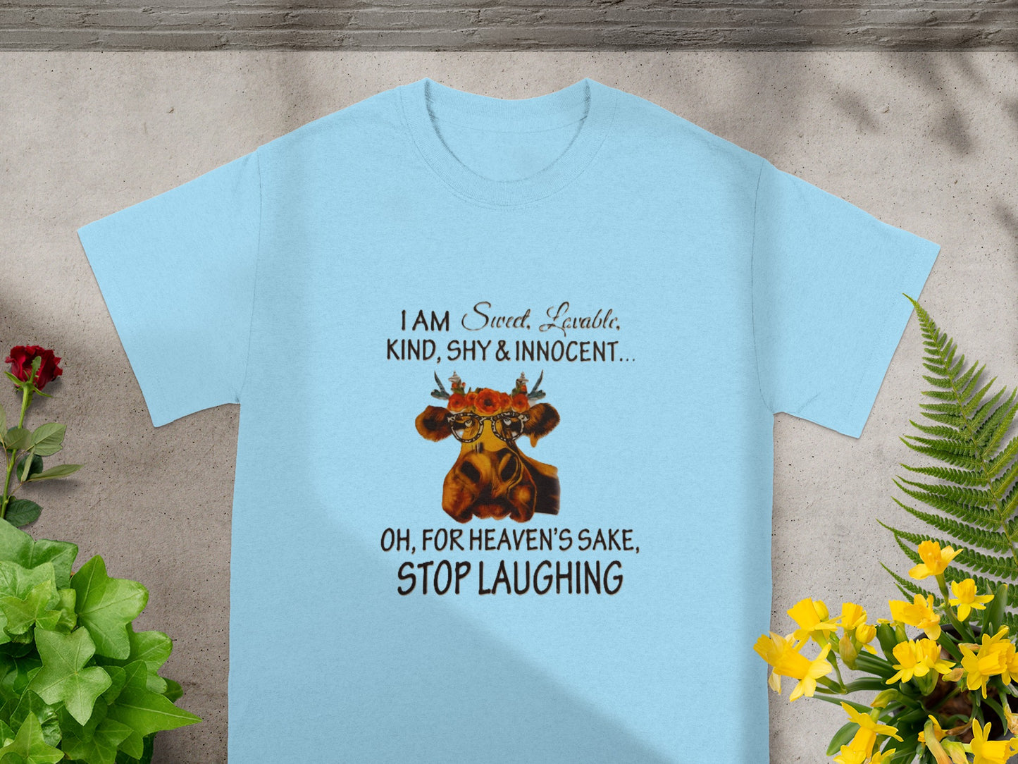 Funny Sweet Lovable Kind Shy Innocent Cow T-Shirt