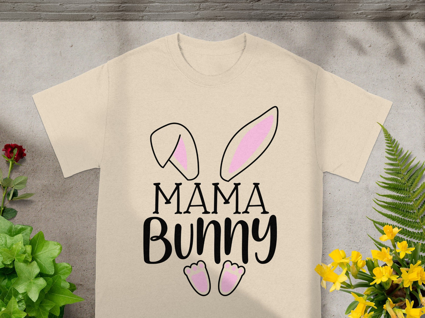 Mama Bunny Graphic T-shirt for Moms Easter Shirt