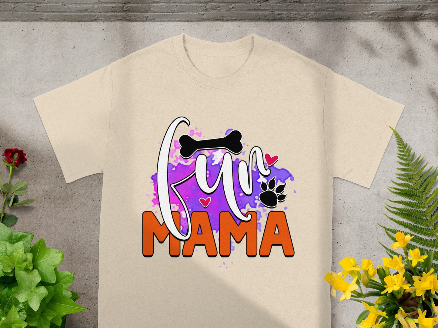 Cute Mama Paw and Bone Graphic T-shirt
