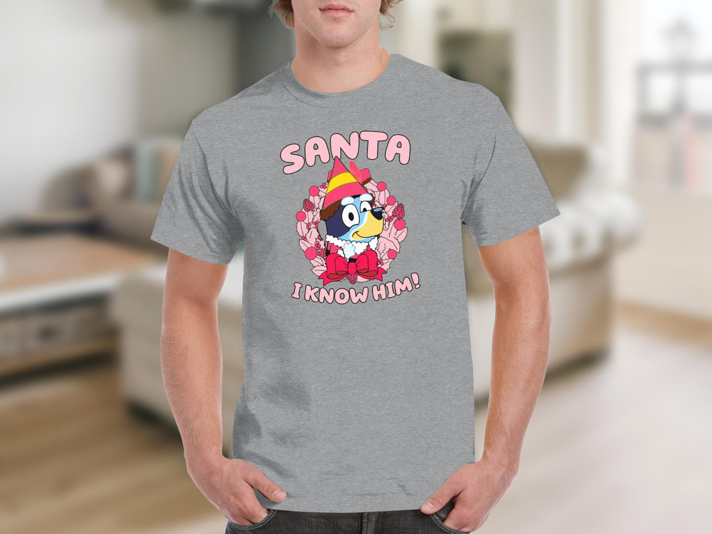 Santa I Know Him Cute Cartoon Character T-Shirt