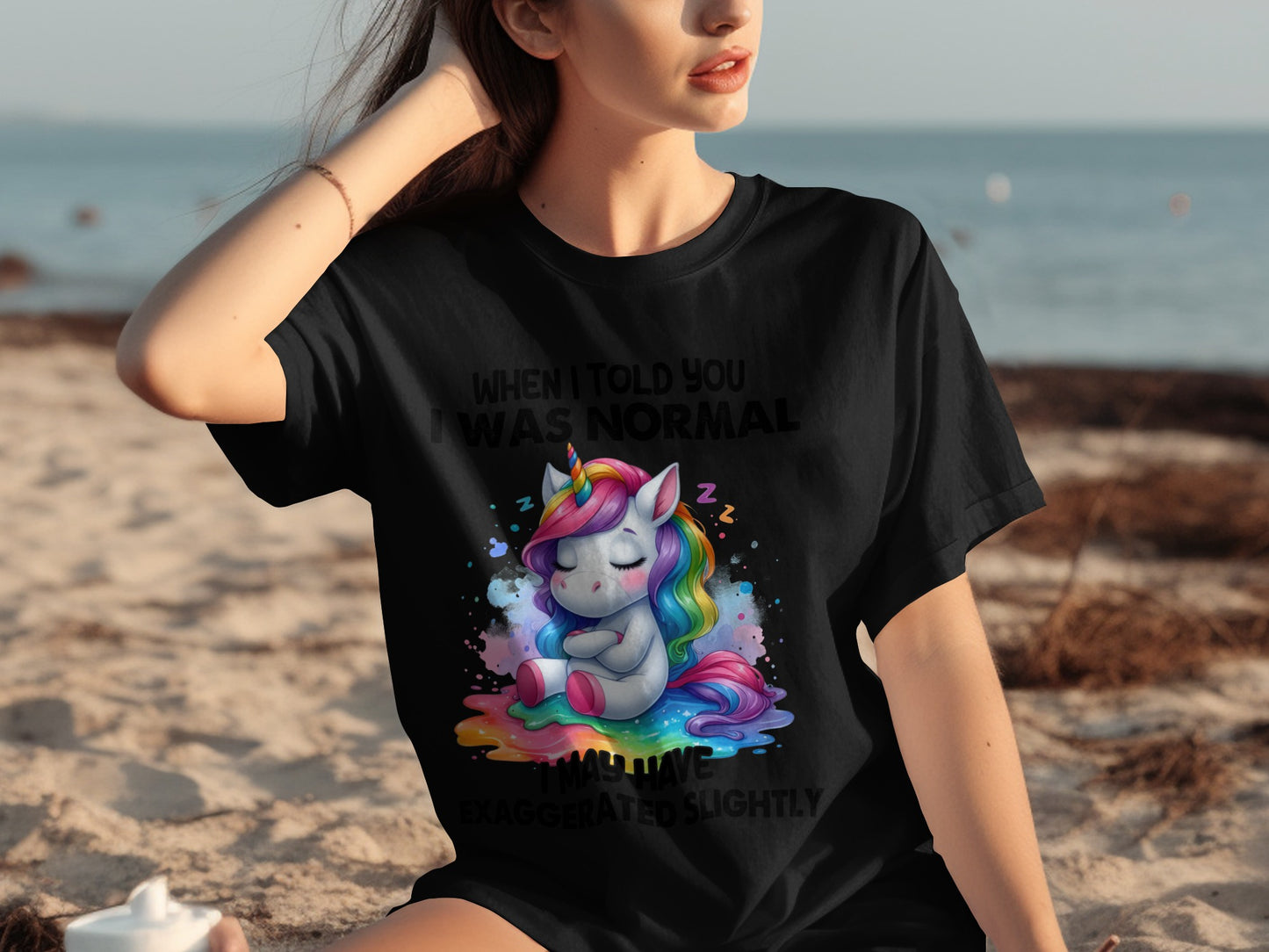 Cute Sleeping Unicorn With Funny Quote T-shirt
