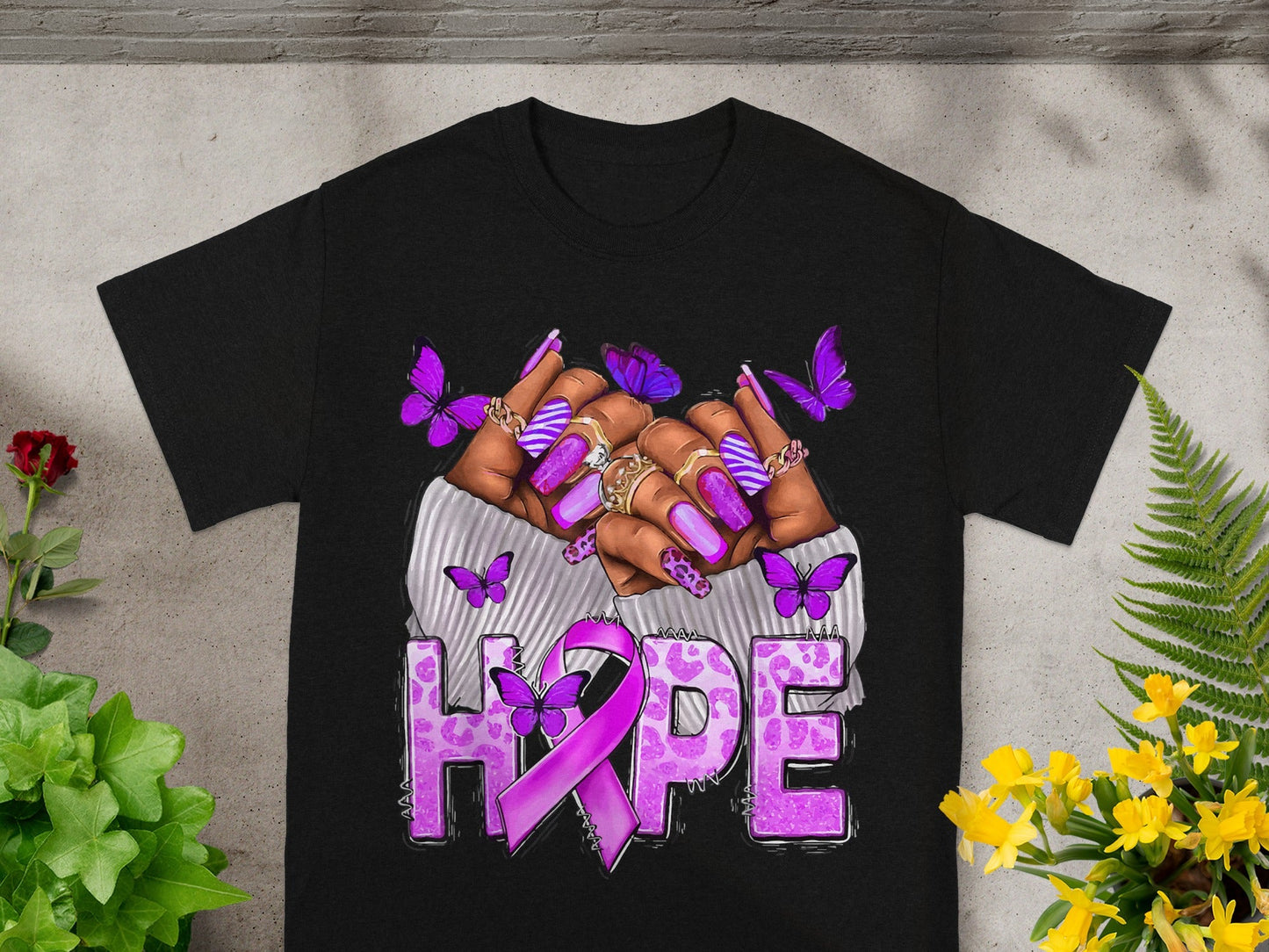 Hope Pink Ribbon and Butterflies Awareness Shirt