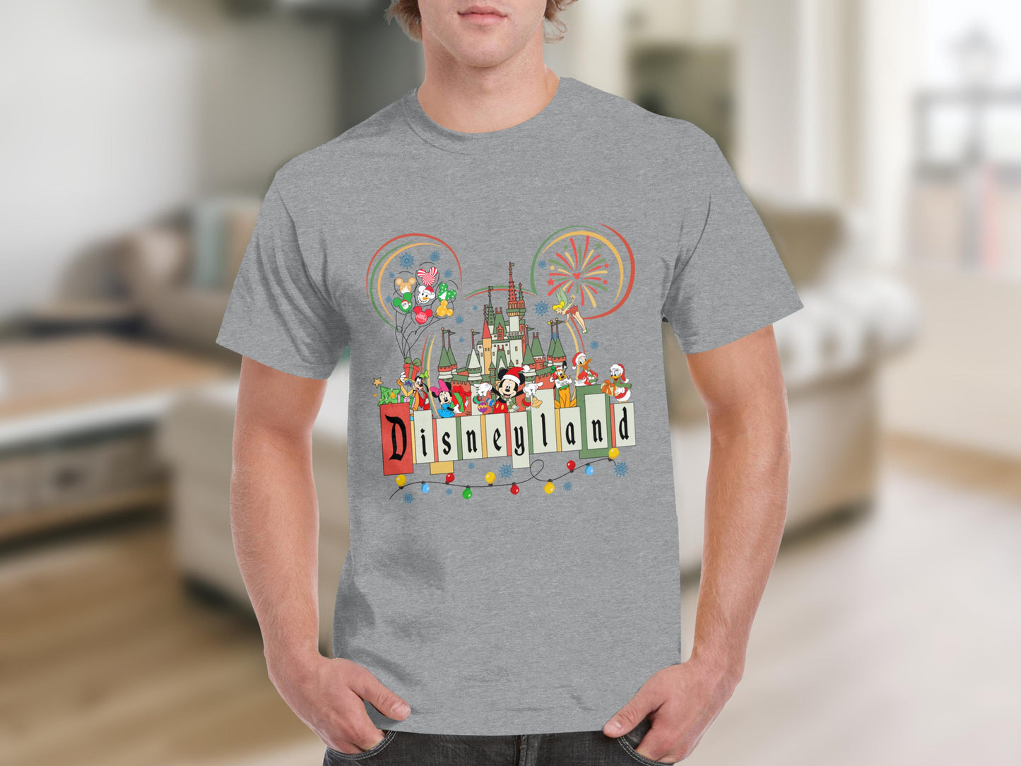Disneyland Characters and Castle Print T-shirt