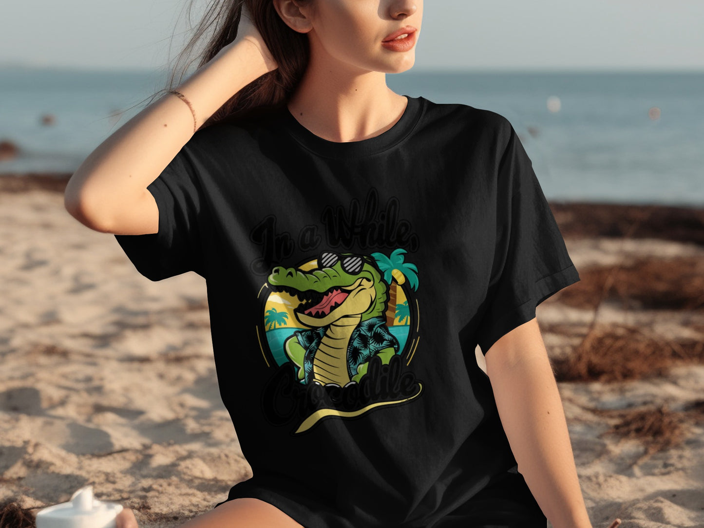 In a While Crocodile Graphic Summer T-Shirt