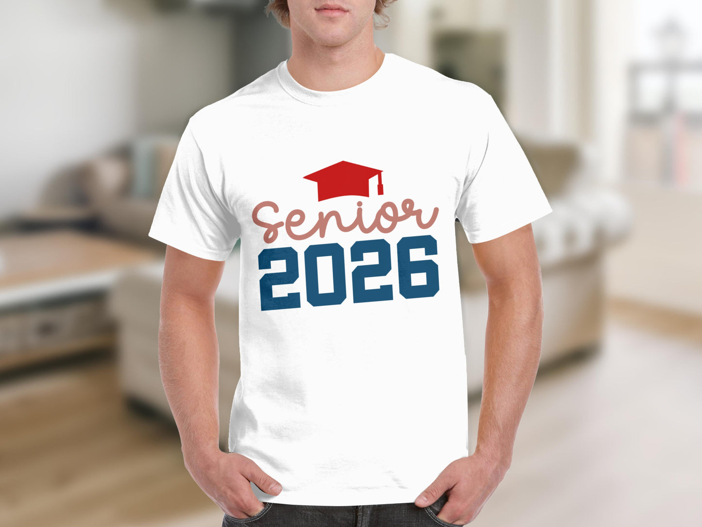 Senior 2026 Graduation Cap T-shirt Graduation Gift Tee