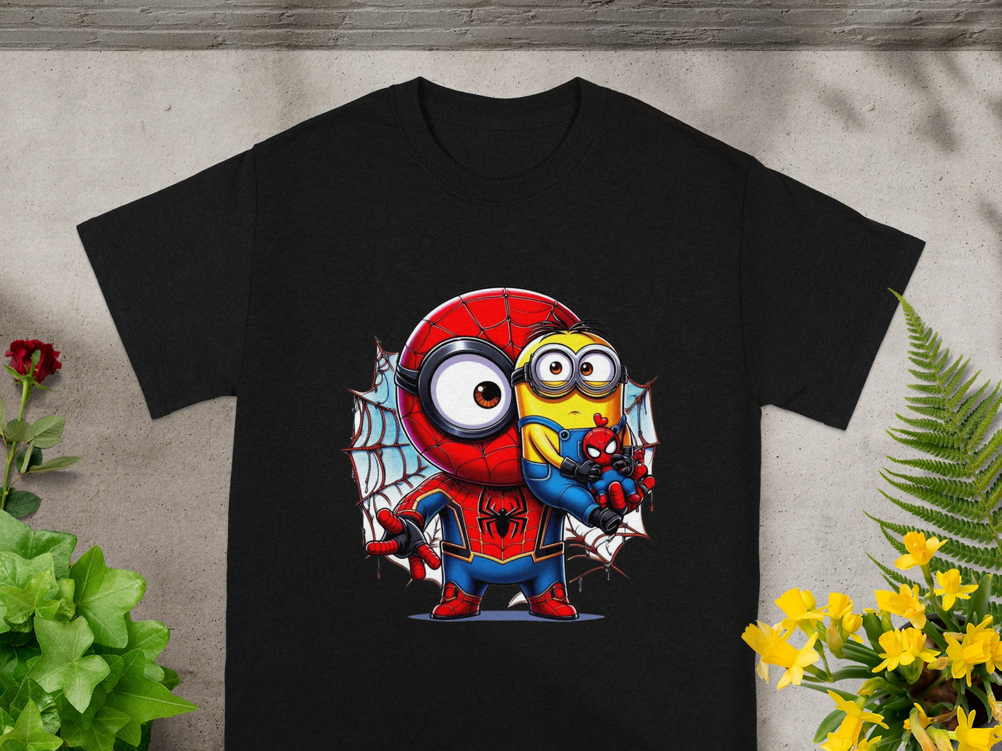 Minion Dressed as Spiderman Graphic T-shirt