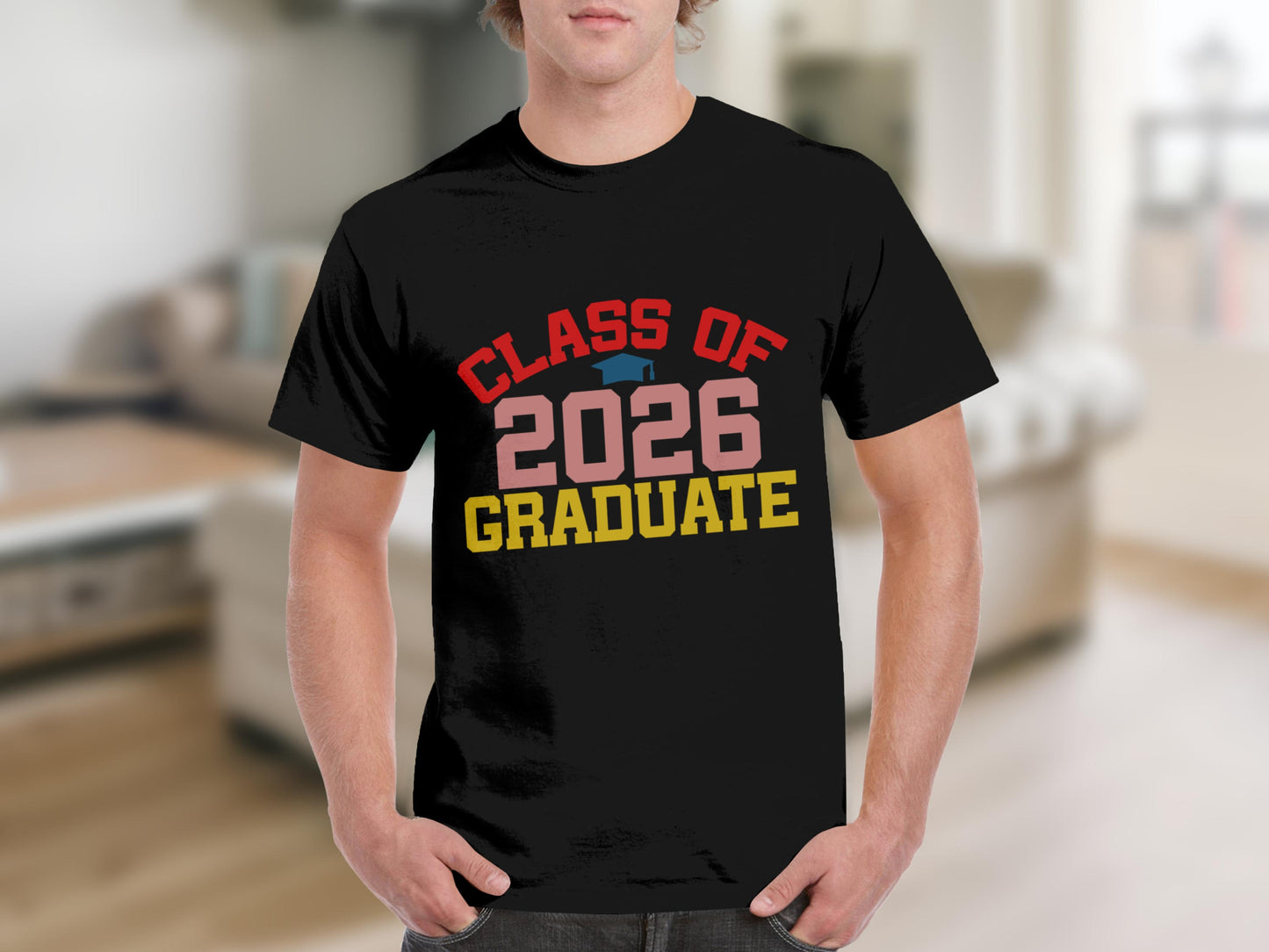 Class of 2026 Graduate Black Graphic T-Shirt