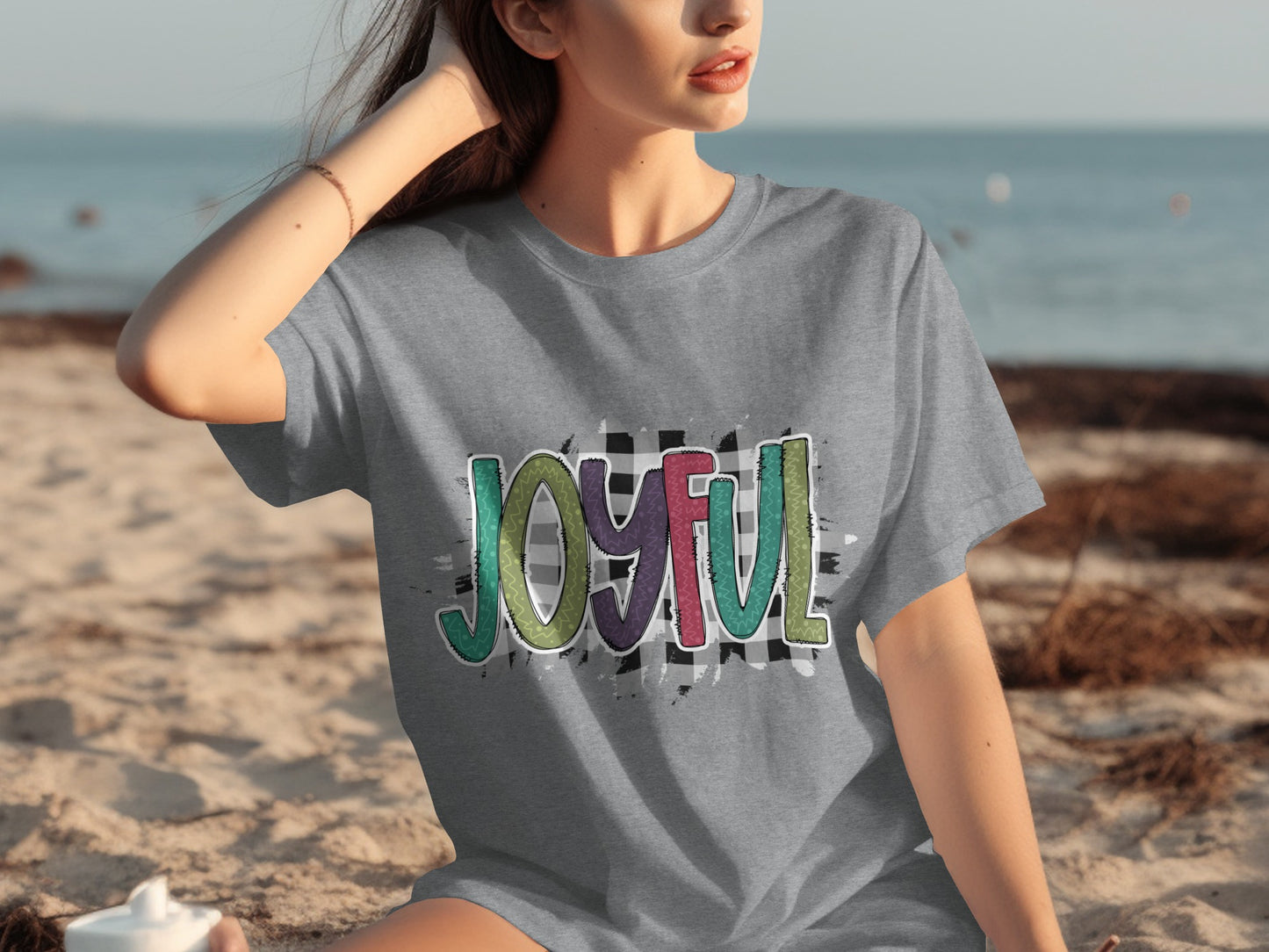 Joyful Colorful Graffiti Style Beach T-shirt