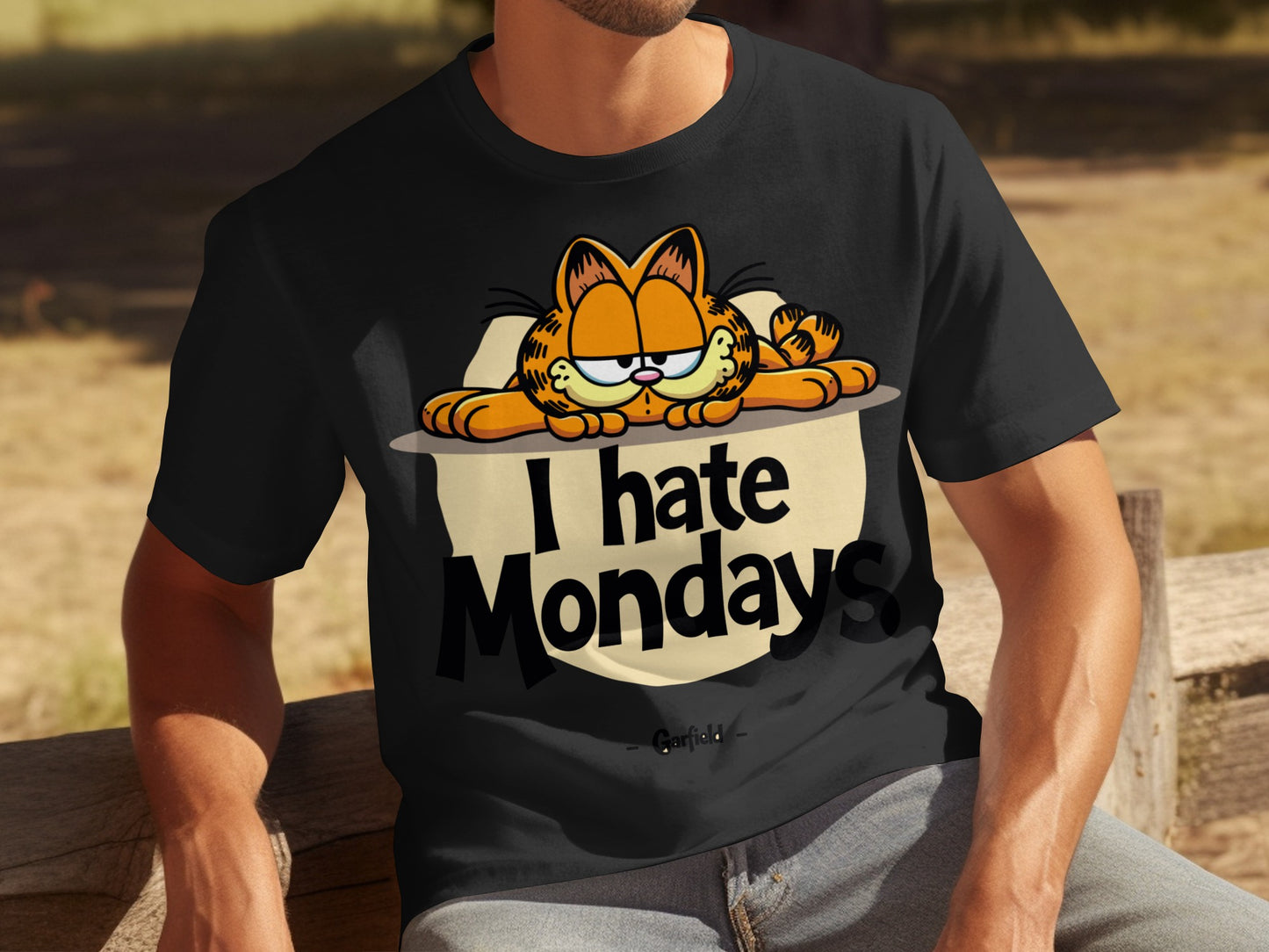 I Hate Mondays Garfield Comic Character T-Shirt