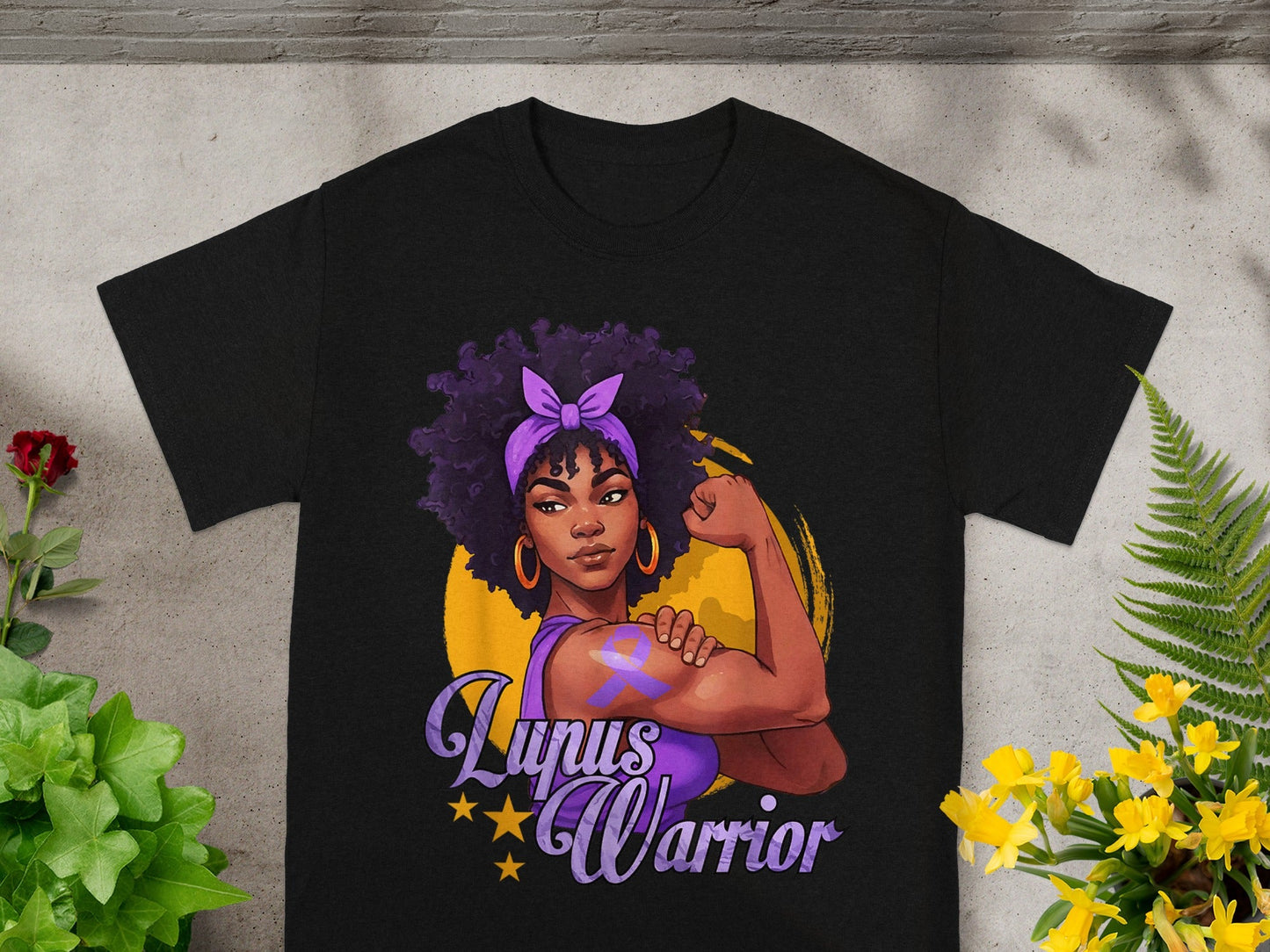 Lupus Warrior Black T-Shirt with Empowering Design