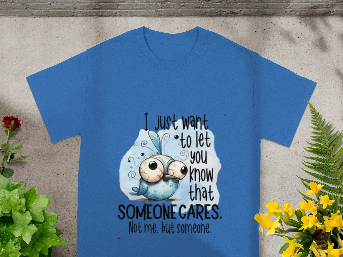 Someone Cares Graphic Blue Shirt For Casual Wear