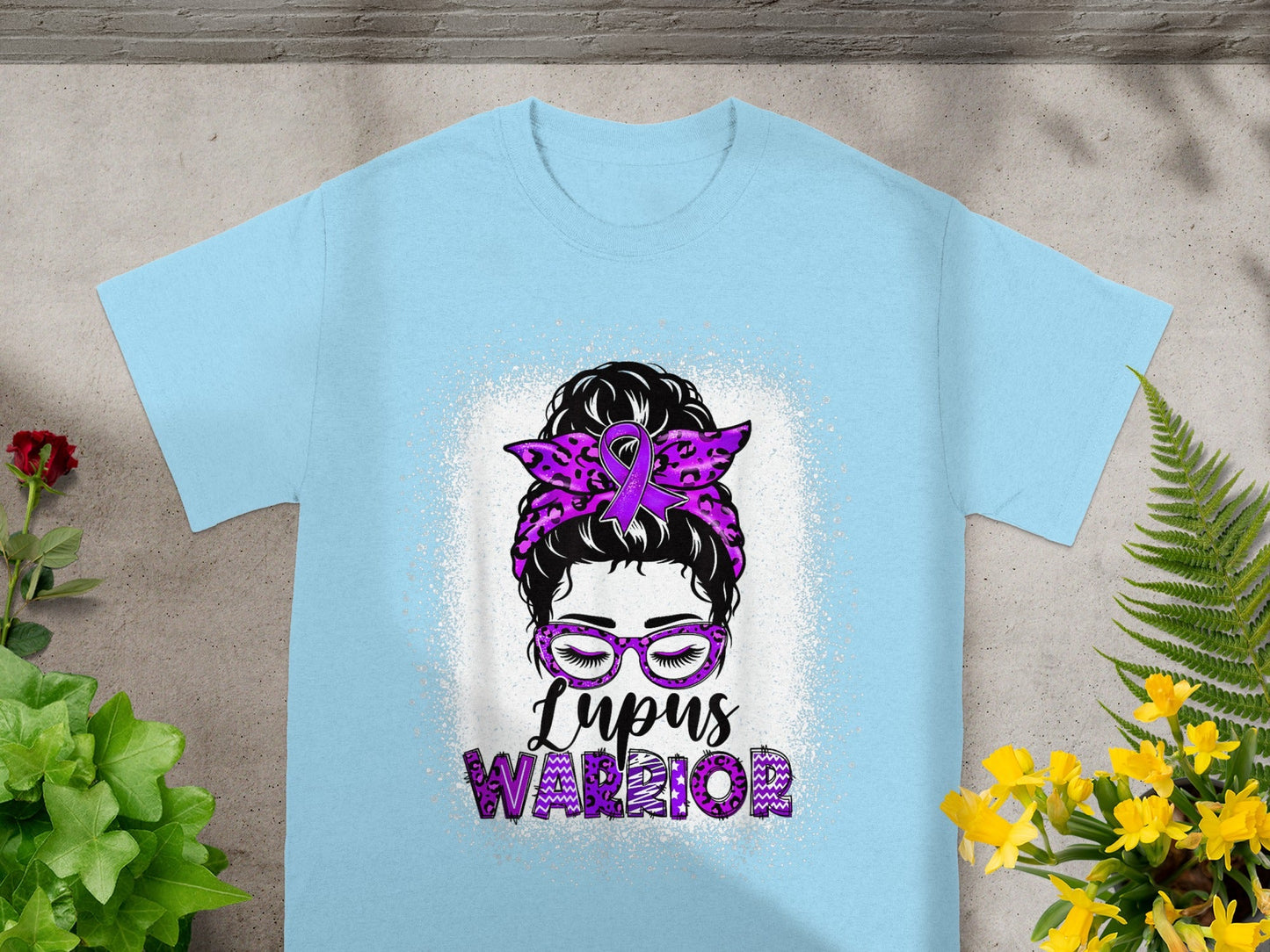 Lupus Warrior T-Shirt with Purple Ribbon Design