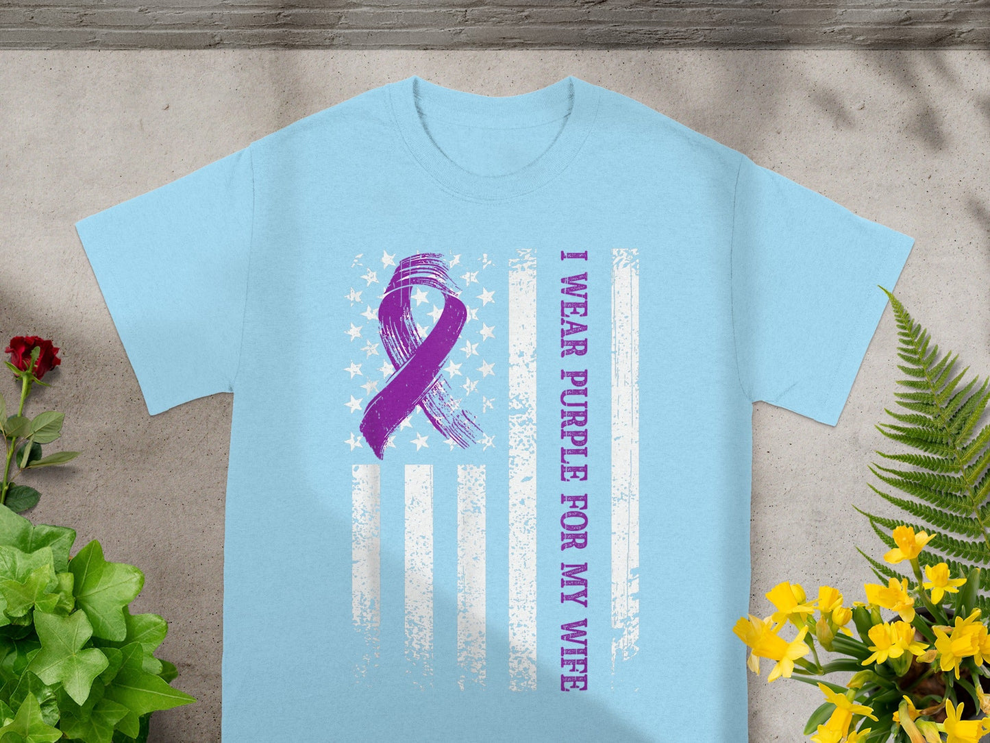 I Wear Purple For My Wife Awareness T-shirt