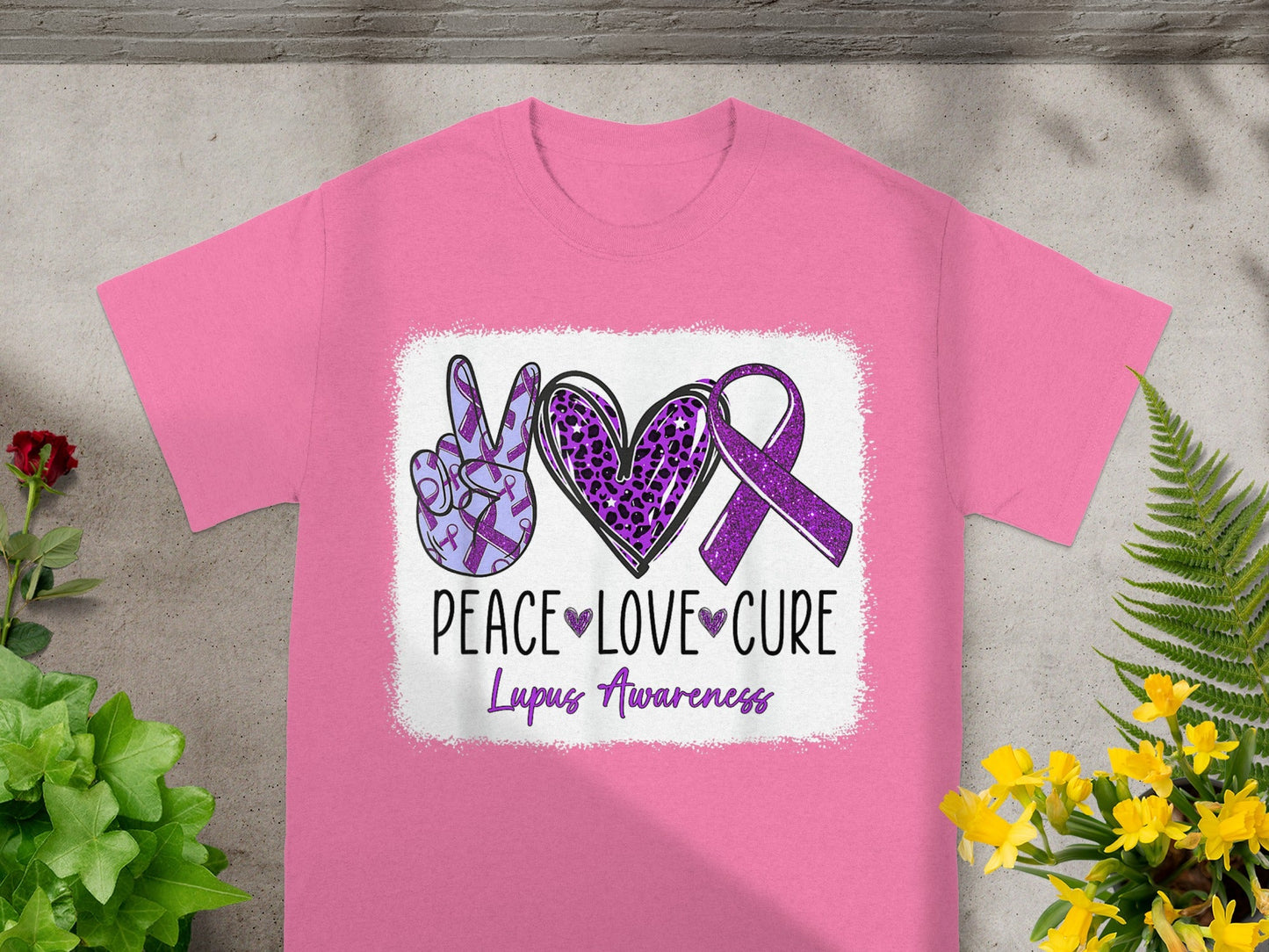 Peace Love Cure Lupus Awareness T-shirt