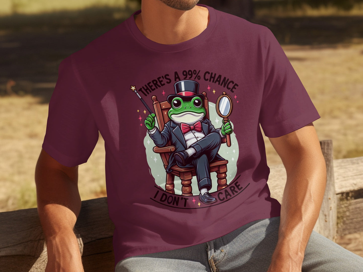 There's A 99% Chance I Don't Care Frog Graphic Tee