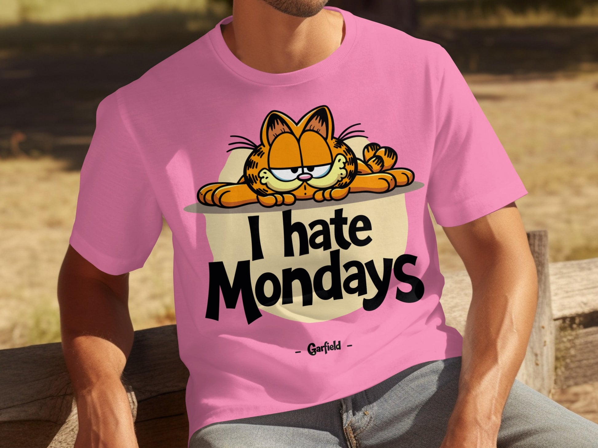 I Hate Mondays Garfield T-Shirt Funny Graphic Tee