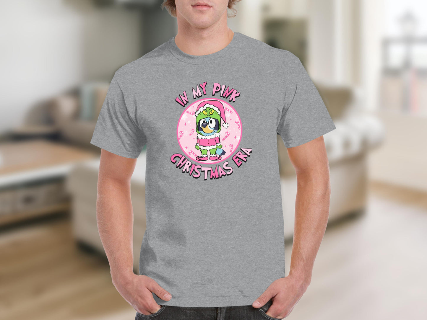 In My Pink Christmas Era Graphic Tee Holiday Shirt