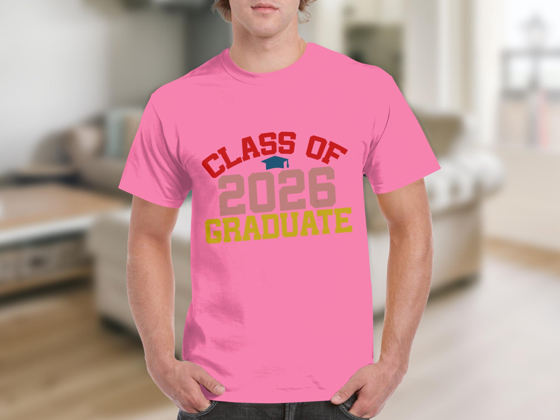 Class of 2026 Graduate Pink Graphic T-Shirt