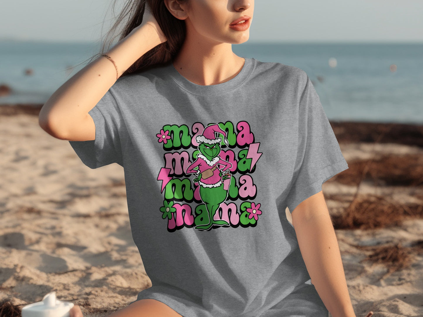 Cute Cartoon Green Character Graphic Tee Shirt