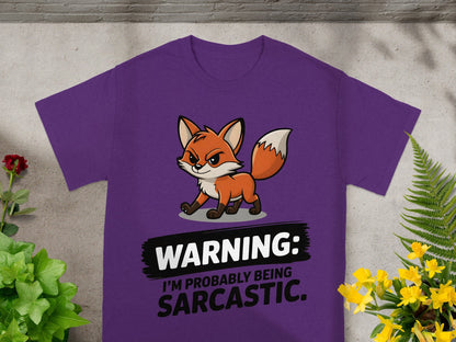 Purple T-Shirt Warning: I'm Probably Being Sarcastic
