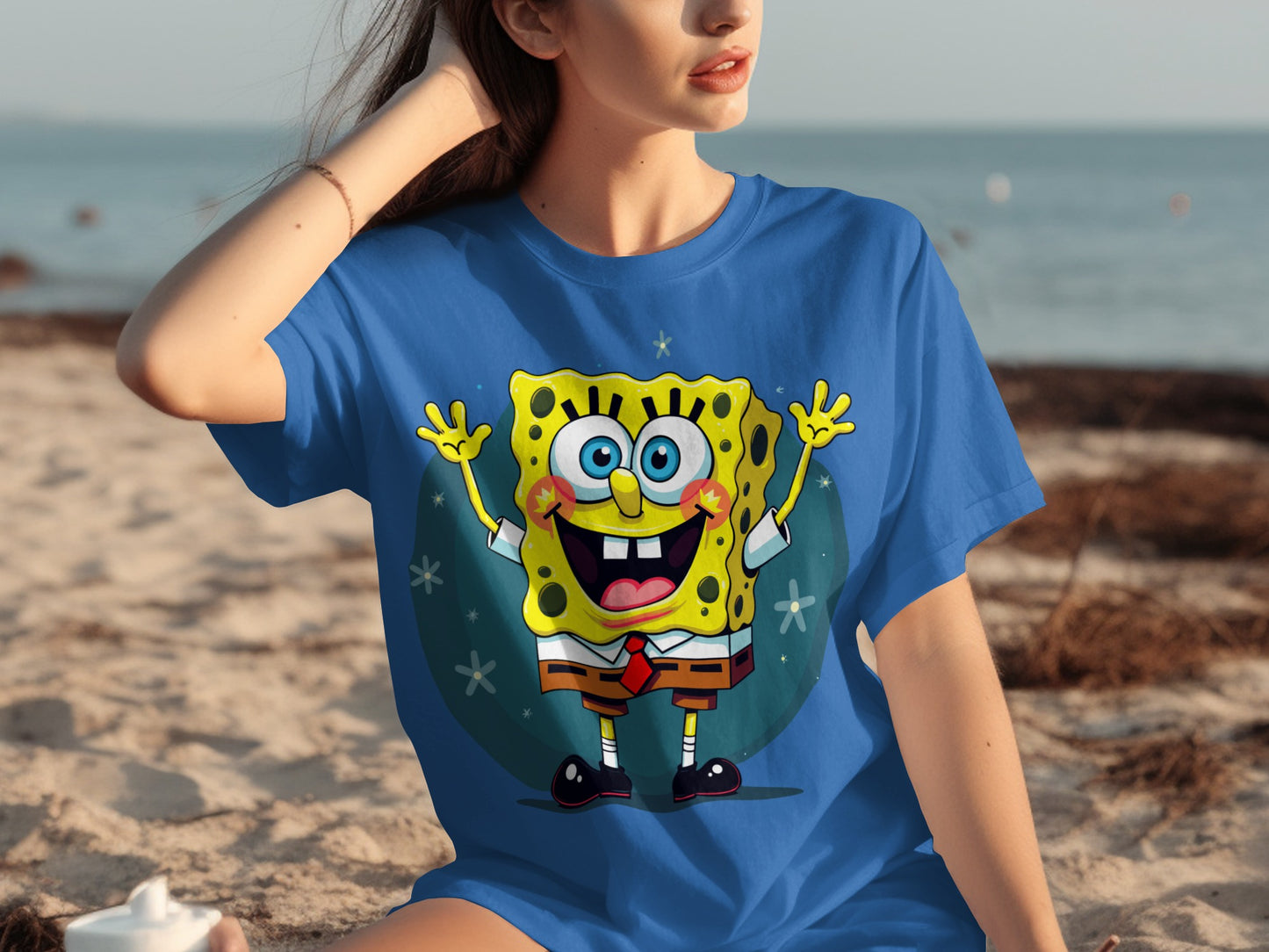 Fun Vibrant Sponge Character Illustration T-Shirt
