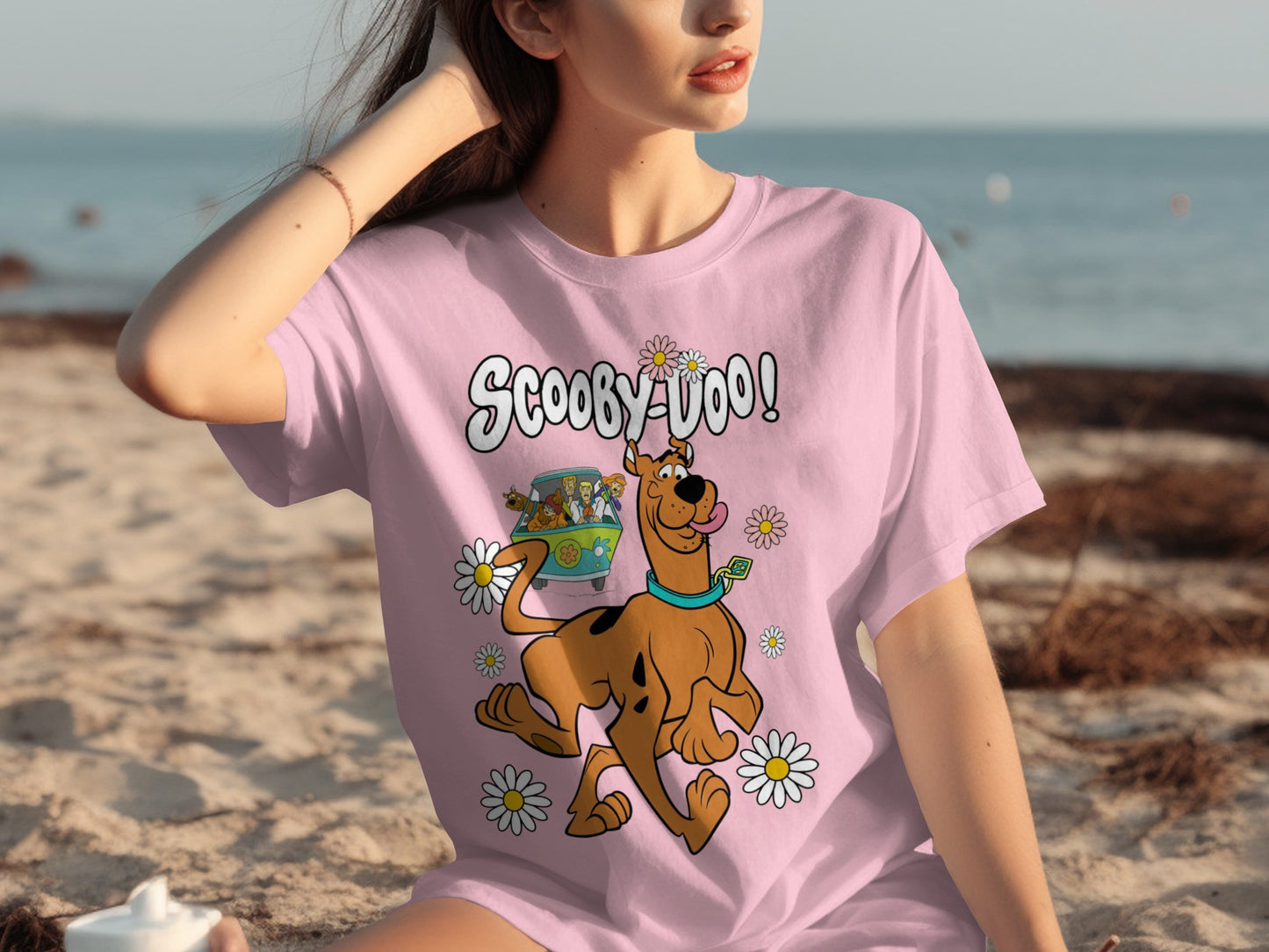 Scooby-Doo and Mystery Machine Beach T-Shirt