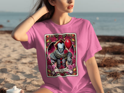 Pink Shirt with 'The Clown' Balloon Holder Design