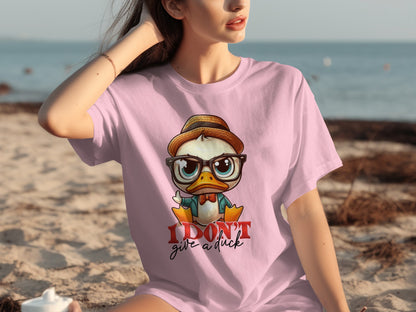 I Don't Give a Duck Funny Graphic T-Shirt