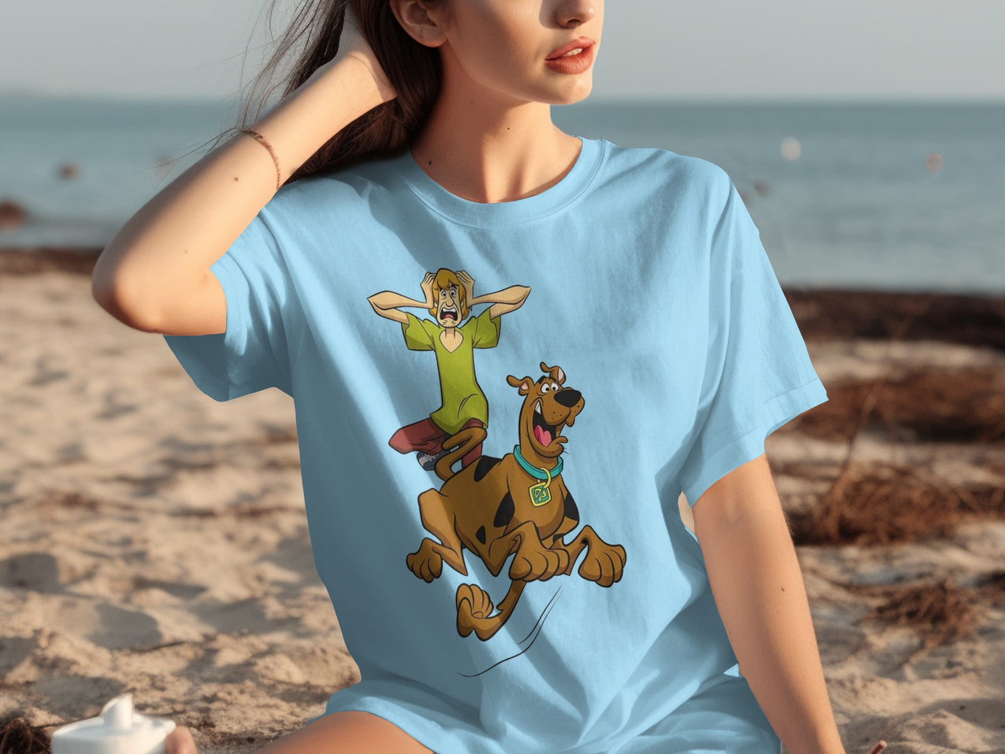 Scooby-Doo and Shaggy Fun Beach Cartoon T-Shirt