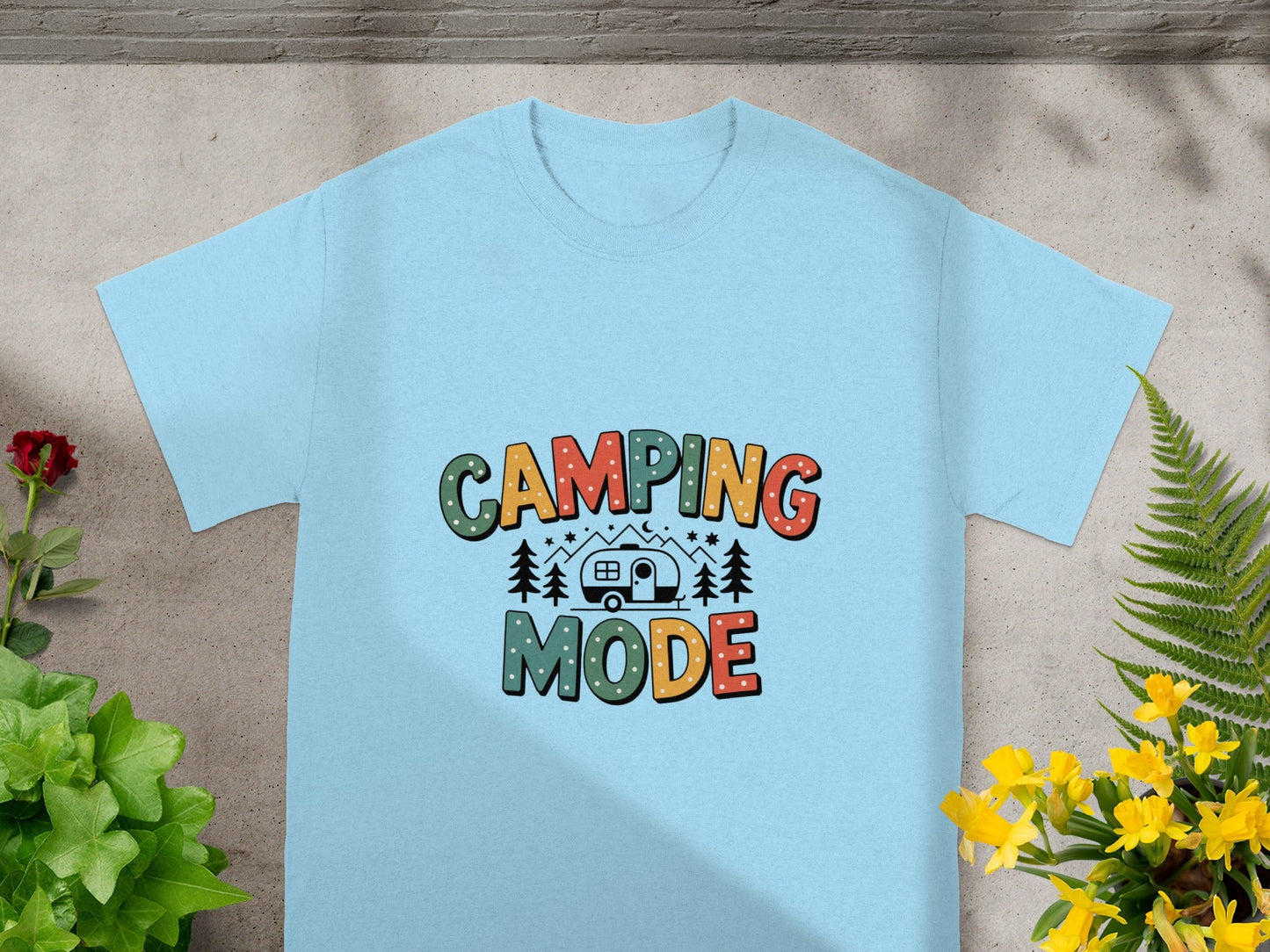 Camping Mode Fun Outdoor Graphic Shirt Product