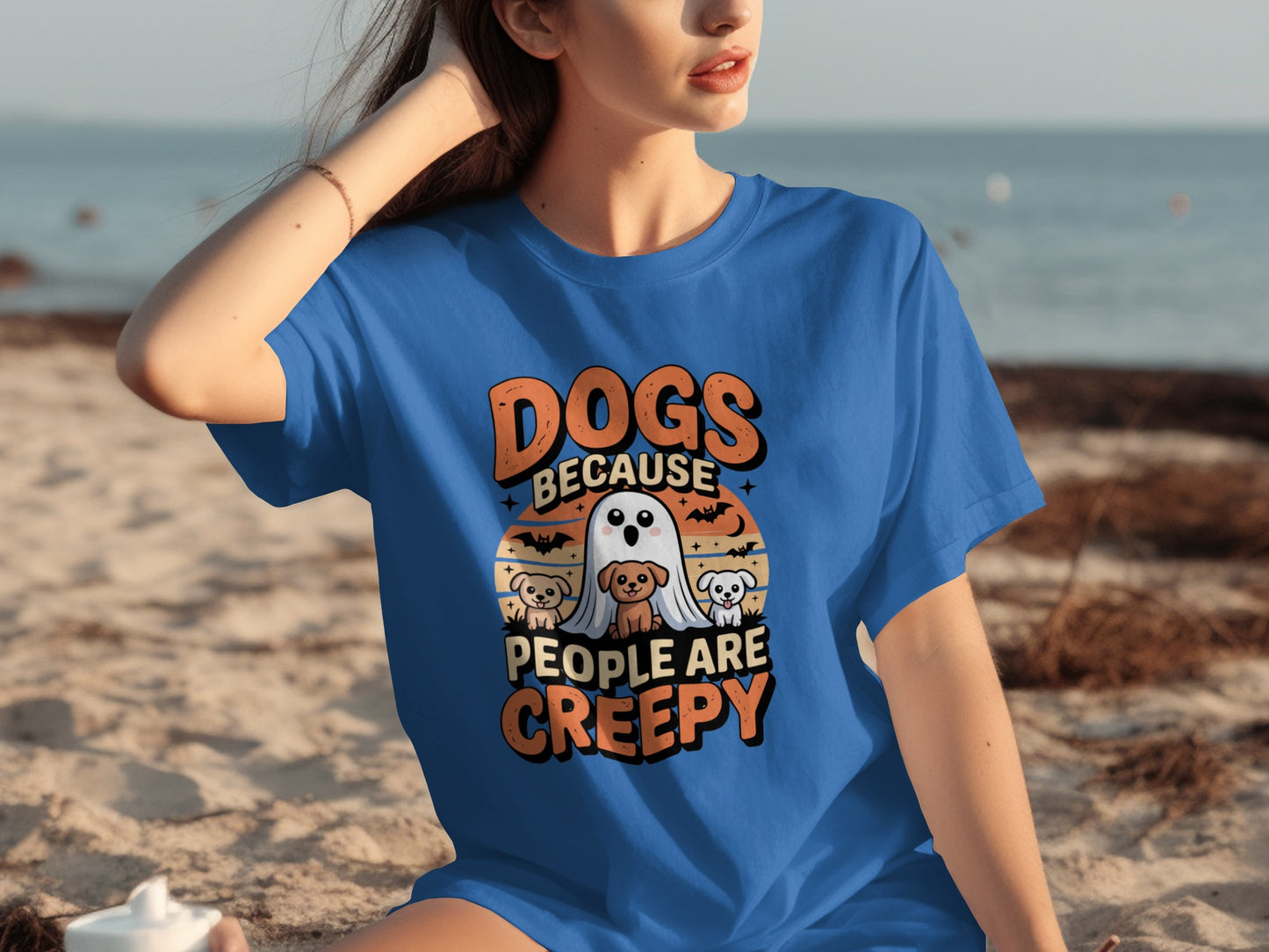 Dogs Because People Are Creepy T-shirt Fun Graphic Tee