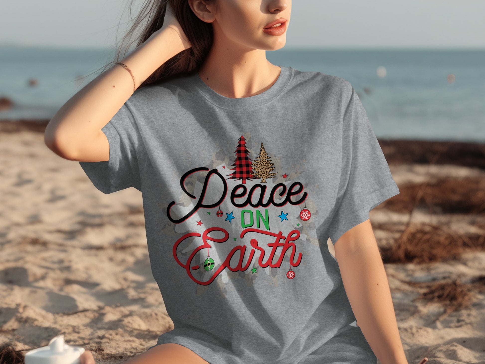 Peace On Earth Graphic T-Shirt Holiday Theme