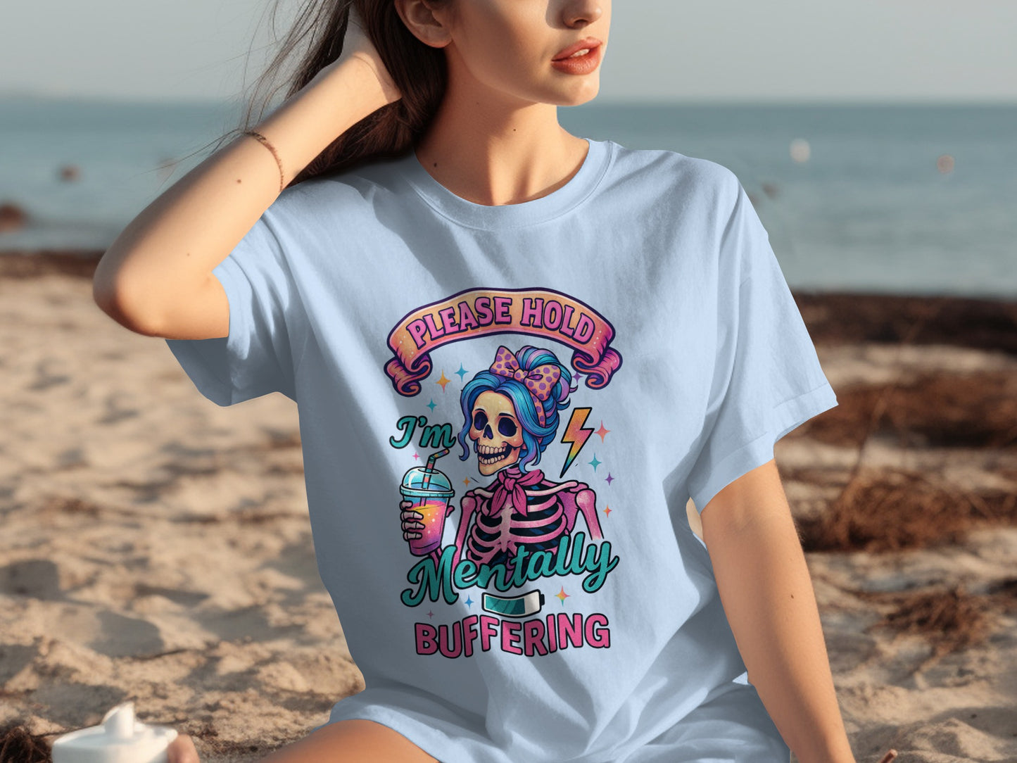 Please Hold I'm Mentally Buffering Graphic Tee