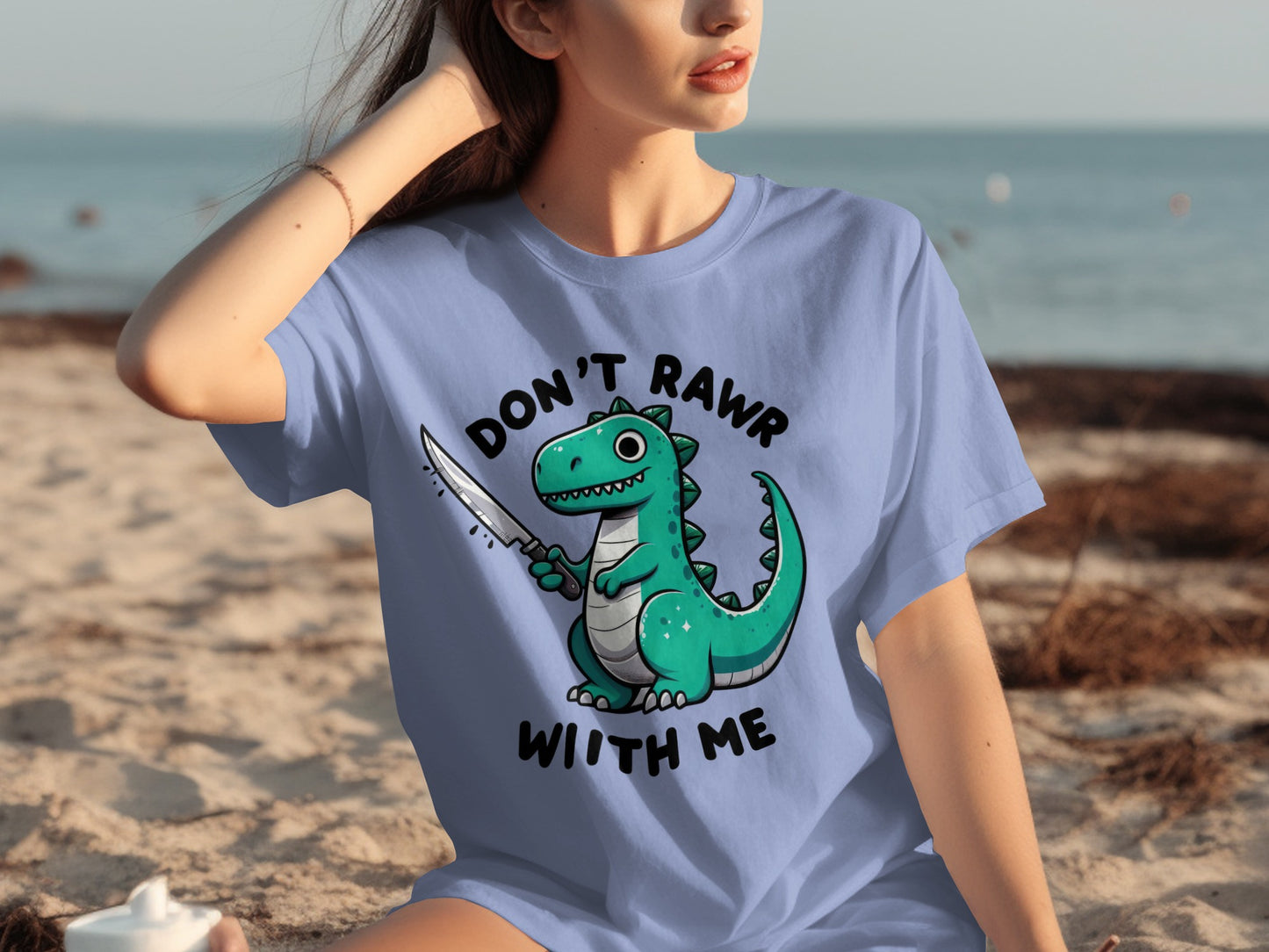 Don't Rawr With Me Dinosaur Graphic T-shirt