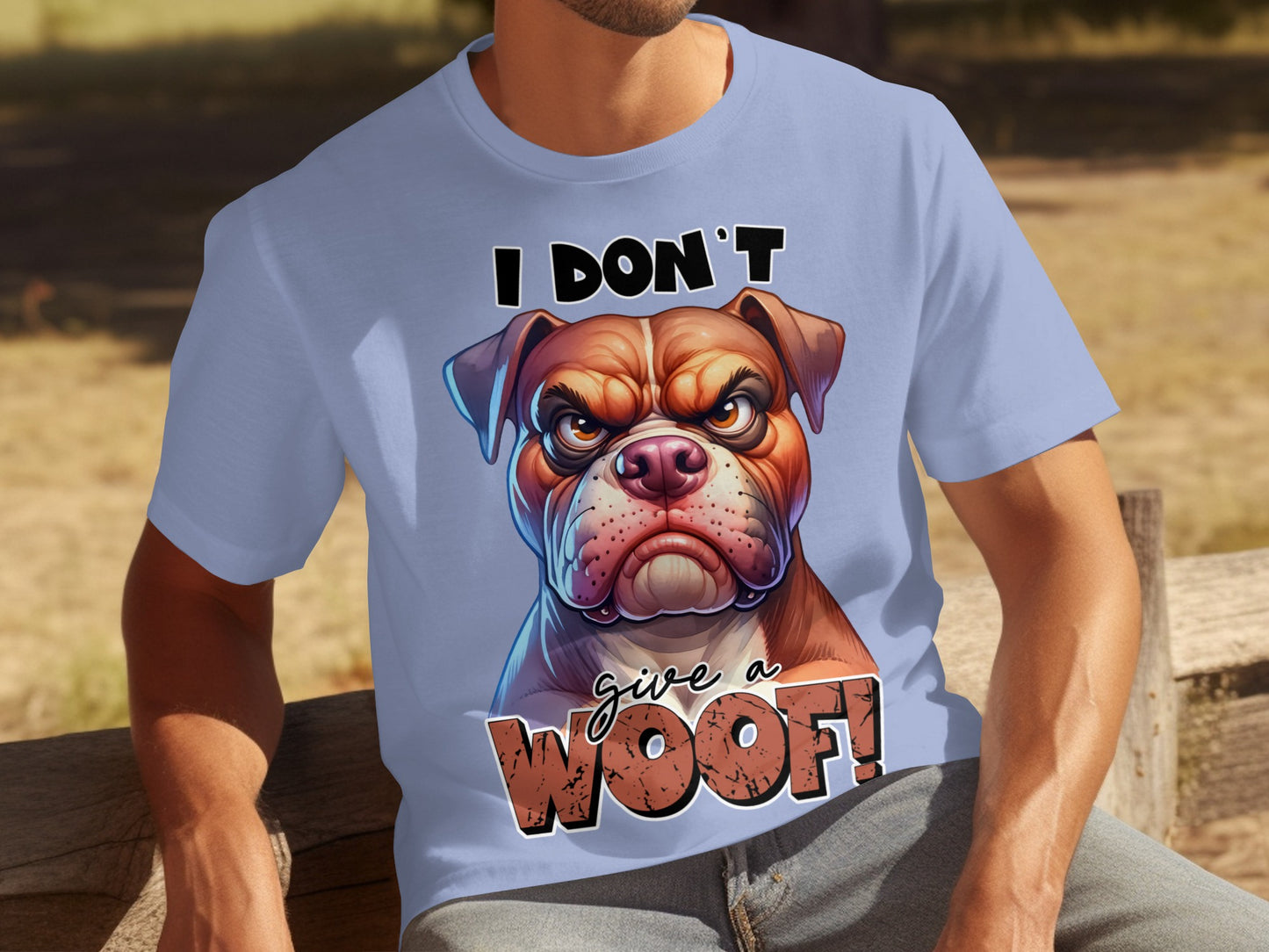 I Don't Give a Woof Funny Dog Graphic T-Shirt