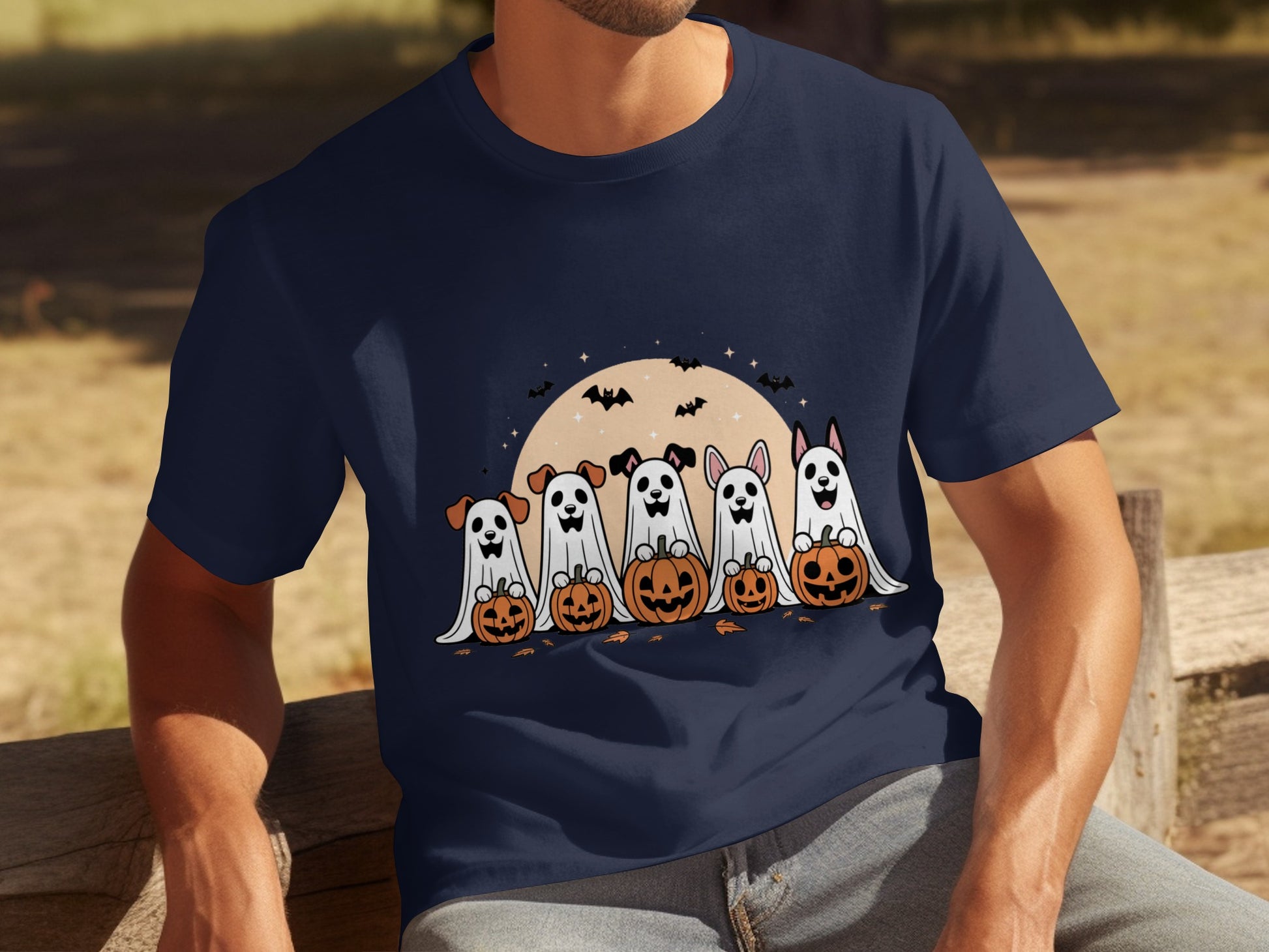 Halloween Dogs and Pumpkins Graphic T-Shirt product