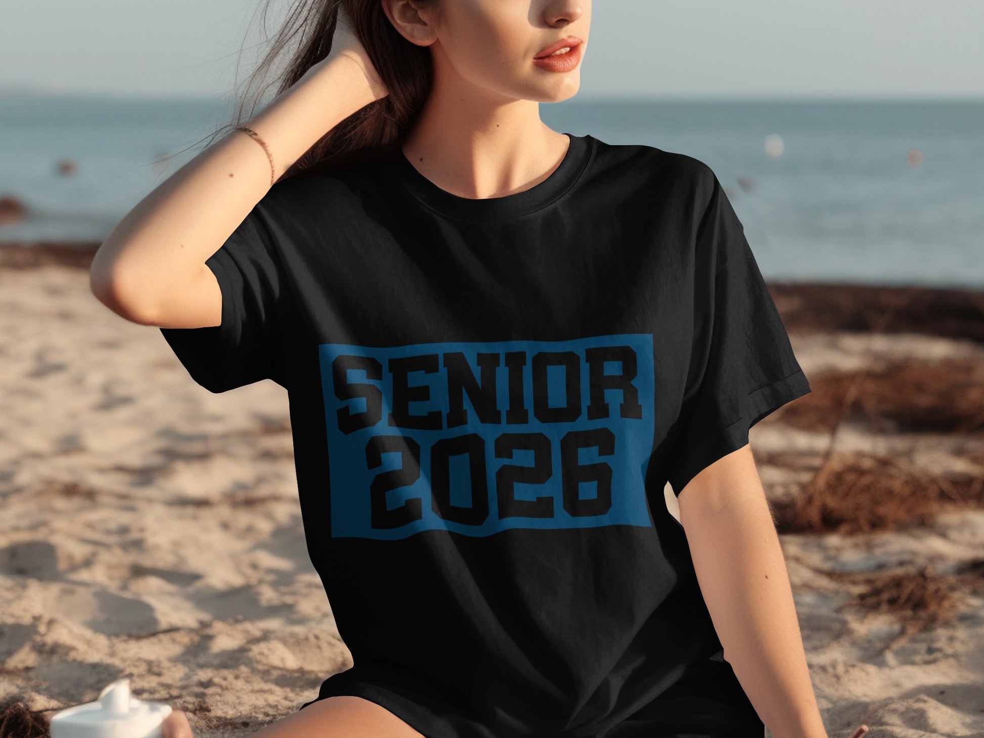 Senior 2026 Graphic Print Black T-shirt Product