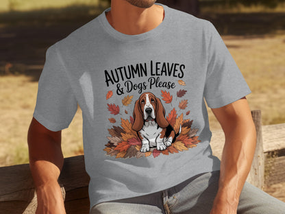 Autumn Leaves and Dogs Please Graphic T-Shirt