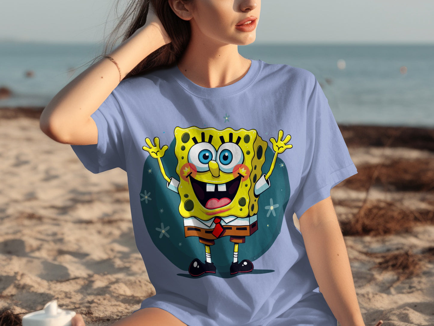 Cheerful SpongeBob Character Graphic Tee Product
