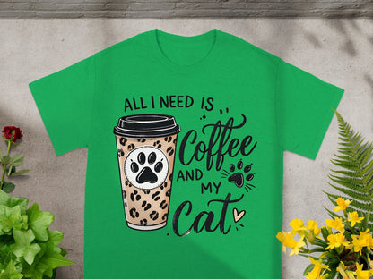 All I Need is Coffee and My Cat Graphic T-Shirt