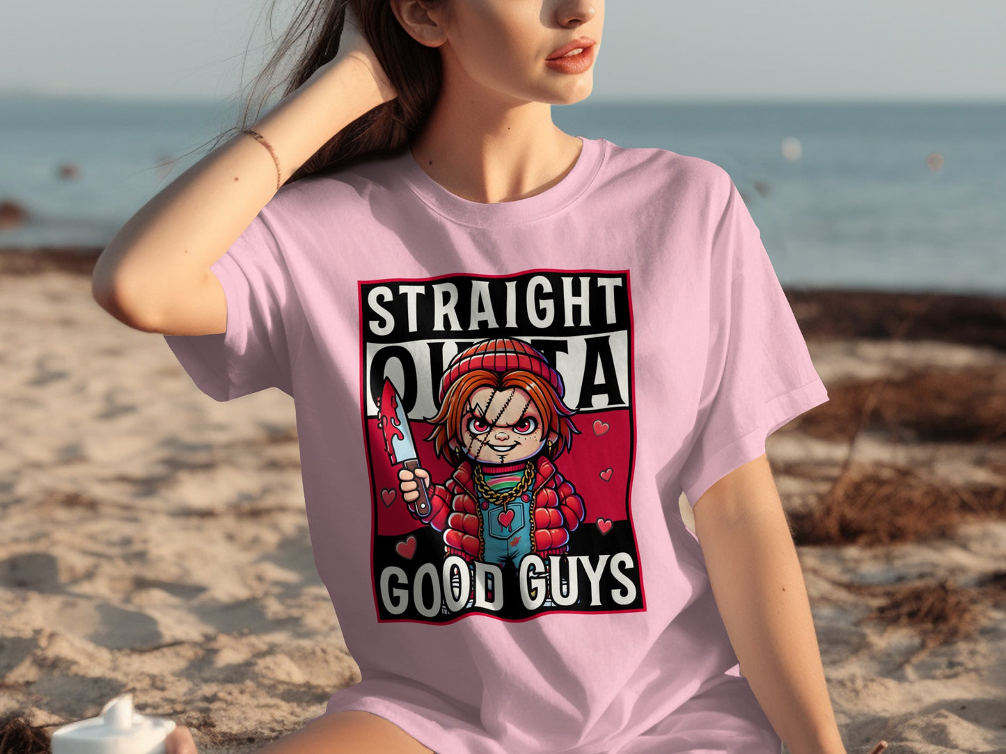 Straight Outta Good Guys Graphic T-Shirt