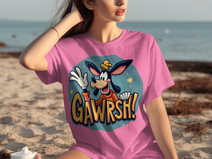 Goofy Gawrsh Cartoon Graphic Tee for Beach Days