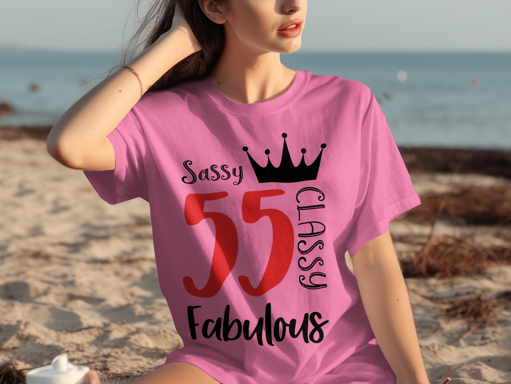Sassy Classy Fabulous 55 Crown Graphic T-shirt