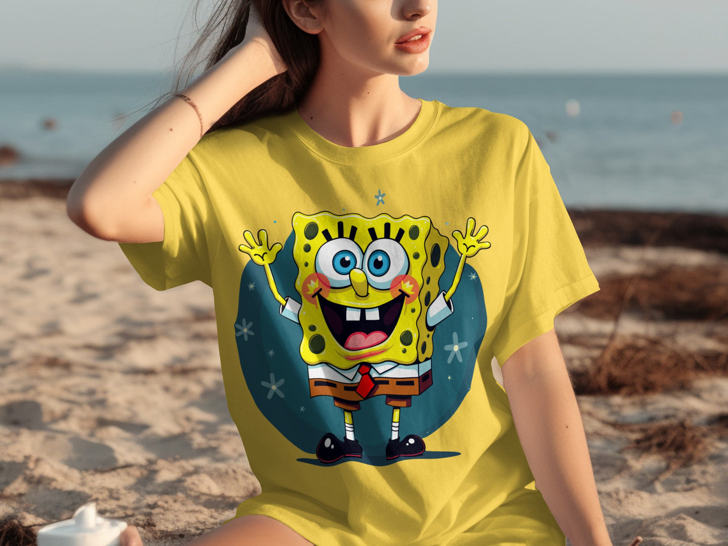 Vibrant Spongebob Squarepants Graphic Tee Shirt