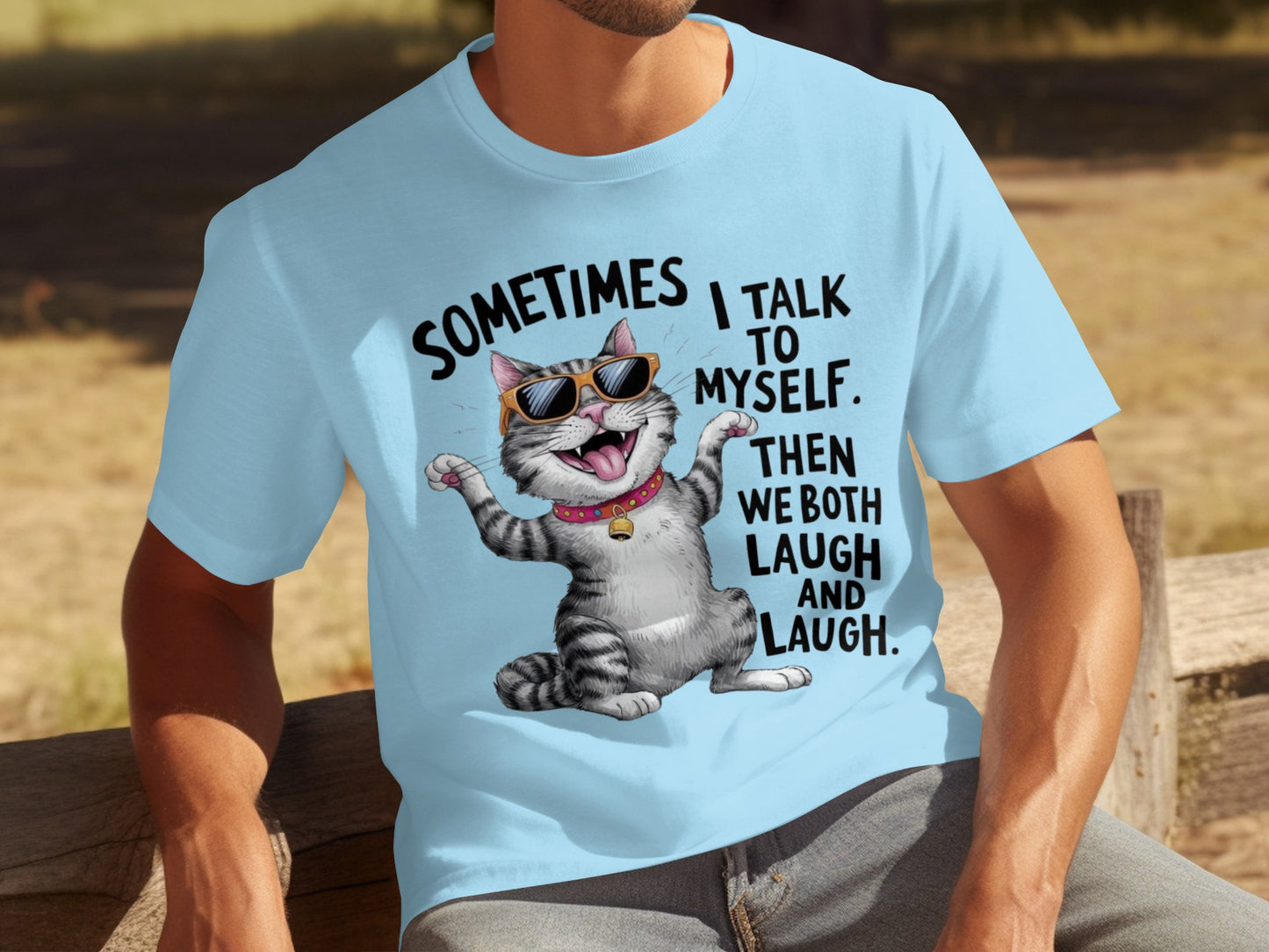 Sometimes I Talk to Myself Funny Cat T-Shirt Product