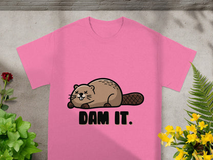Dam It Graphic Beaver Shirt Funny Animal Tee
